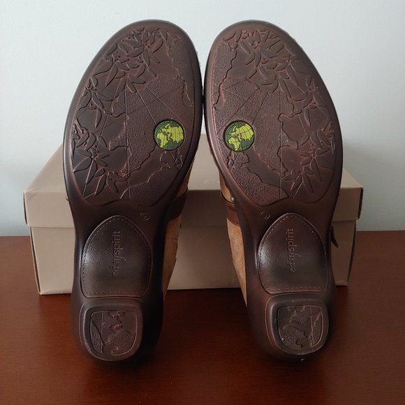 EASY SPIRIT Leather Suede Clogs Escydonia Womens Size 9 M Tan - Picture 2 of 7